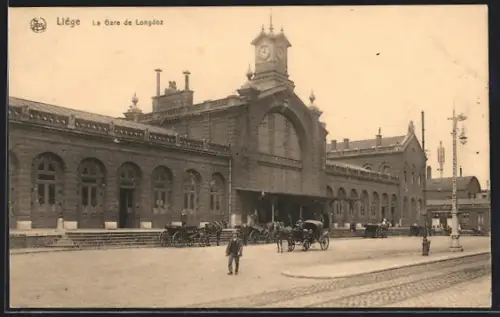 AK Liége, La Gare de Longdoz, Bahnhof