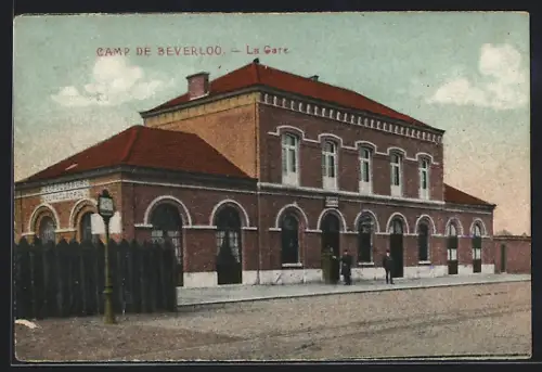 AK Camp de Beverloo, La Gare, Bahnhof