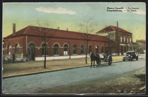 AK Leopoldsburg, De Statie, Bahnhof