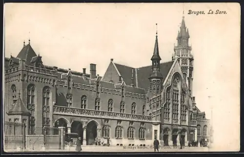 AK Bruges, La Gare, Bahnhof