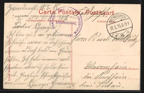 AK Anvers, La Gare Centrale, vue de la Place de la Gare, Bahnhof