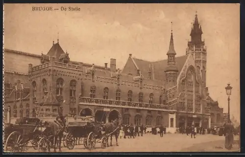 AK Brugge, De Statie, Bahnhof