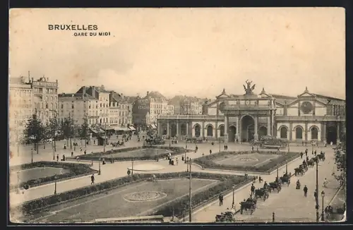 AK Bruxelles, Gare du Midi, Bahnhof