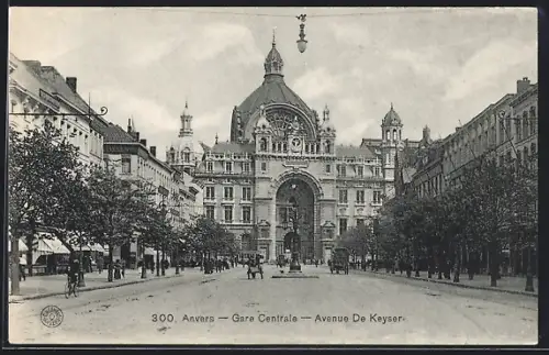AK Anvers, Gare Centrale, Bahnhof