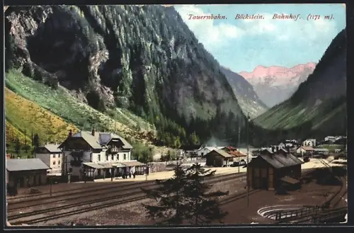 AK Böckstein, Panorama mit Bahnhof