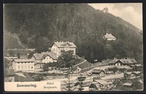 AK Semmering, Hotel Stephanie und der Bahnhof