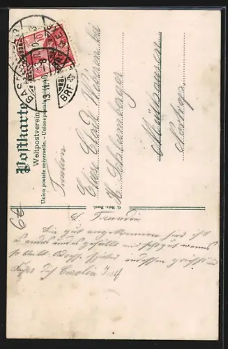 AK Basel, Bundesbahnhof, Strassenbahnen, Springbrunnen