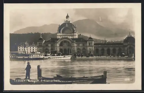 AK Luzern, Bahnhof und Stanserhorn
