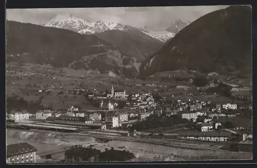 AK Brigue, Bahnhof, Vue Générale