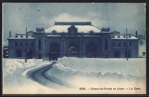 AK Chaux-de-Fonds, La Gare, Bahnhof