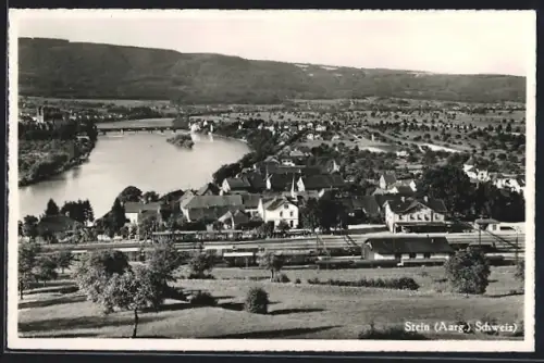 AK Stein /AG, Teilansicht mit Bahnhof