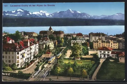 AK Lausanne-Ouchy, Bahnhof, Alpes de Savoie
