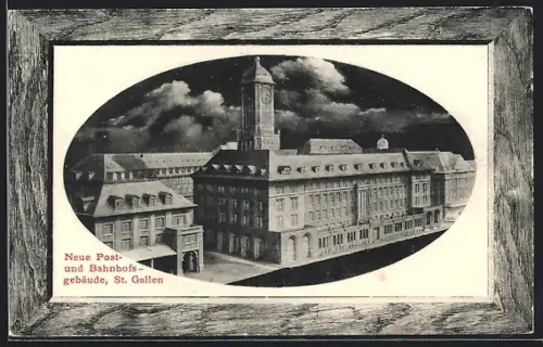 AK St. Gallen, Neue Post- und Bahnhofsgebäude