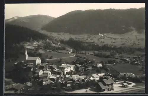 AK Fiesch /Oberwallis, Bahnhof und Ortsansicht mit Ernen
