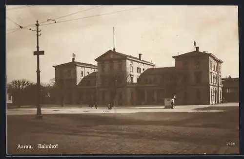 AK Aarau, Bahnhof mit Vorplatz
