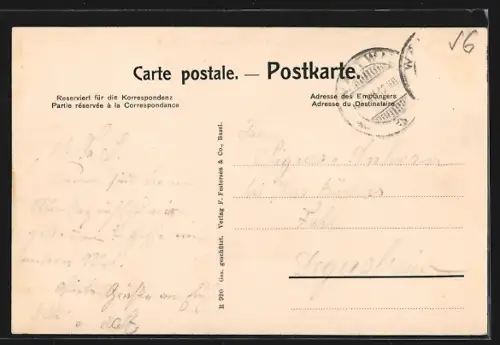 AK Wattwil, Bahnhof aus der Vogelschau