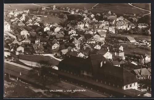 AK Vallorbe, Teilansicht mit Bahnhof
