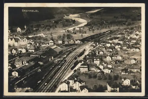 AK Erstfeld, Ortsansicht mit Bahnhof