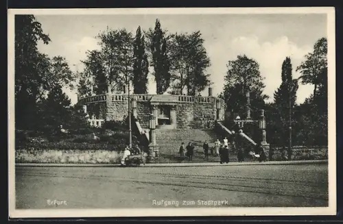 AK Erfurt, Aufgang zum Stadtpark