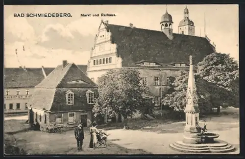 AK Bad Schmiedeberg, Markt und Rathaus