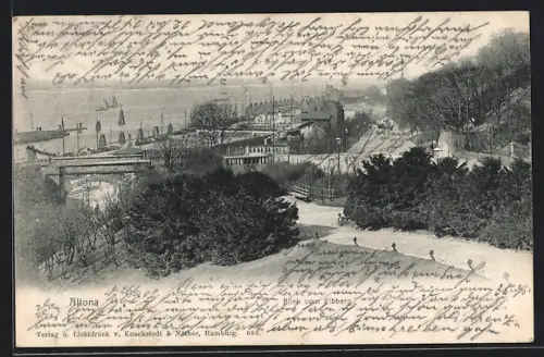 AK Hamburg-Altona, Blick vom Elbberg