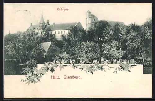 Lithographie Ilsenburg /Harz, Schloss