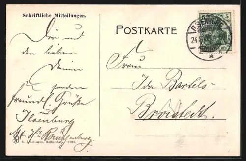 Lithographie Ilsenburg /Harz, Schloss