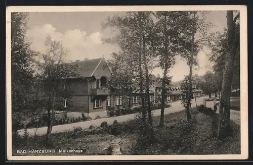 AK Bad Harzburg, Gasthaus Molkenhaus mit Blick auf Landstrassen