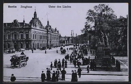 AK Berlin, Unter den Linden mit Zeughaus