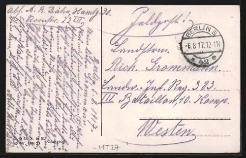 AK Berlin, Unter den Linden mit Zeughaus