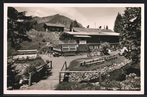 AK Schliersee, Gasthaus Wurzhütte Spitzingsee