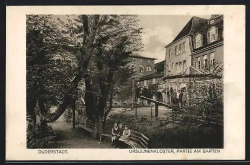 AK Duderstadt, Ursulinenkloster mit Garten