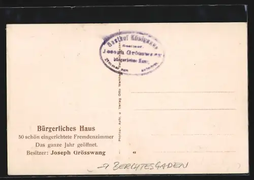 AK Berchtesgaden, Gasthof zum Königssee, Inh. Joseph Grösswang