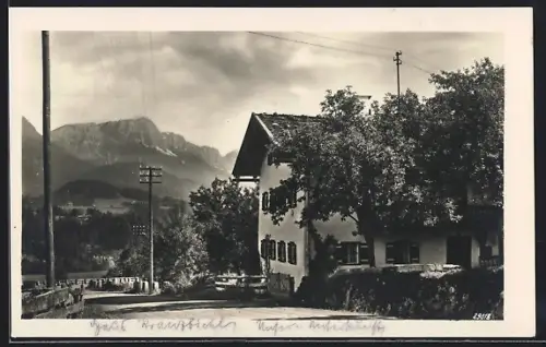 AK Königssee / Obb., Hotel Landhaus Kranzbichllehen, Bes. Anton Schwaiger, Gebirgslandschaft