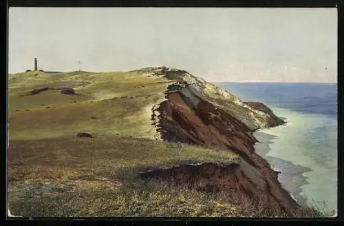Künstler-AK Photochromie Nr.2888: Blick von der Steilküste zum Meer