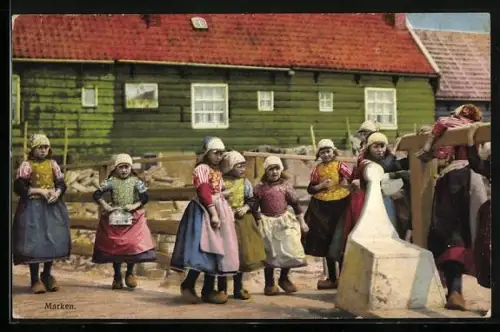 Künstler-AK Photochromie Serie 114 Nr. 2344: Niederländische Mädchen in Tracht