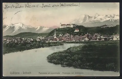 AK Ljubljana / Laibach, Panorama od jugozahoda, Panorama von Südwesten