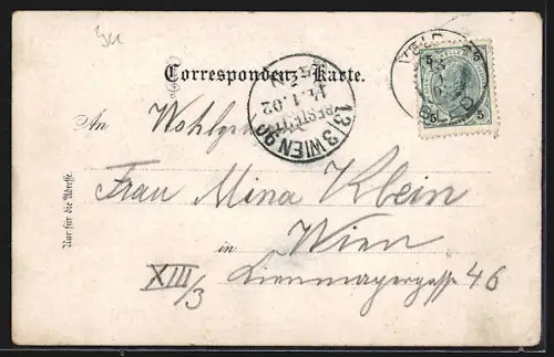 AK Veldes, Panorama mit Kirche