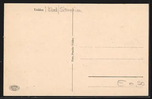 AK Veldes, Ortsansicht aus der Vogelschau