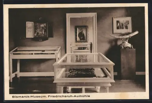 AK Friedrichsruh-Aumühle, Bismarck-Museum, Ausstellungsraum mit Ehrenbürgerbriefen