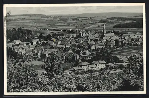 AK Birkenfeld /Nahe, Ortsansicht mit Kirche und Dorfpanorama