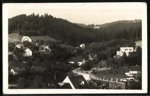 AK Nové Mesto nad Metuji, Panorama mit Strassenpartie