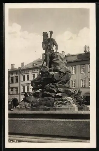 AK Trautenau im Riesengebirge, Rübezahlbrunnen