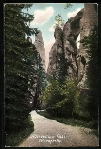 AK Adersbach, Adersbacher Felsen, Felsenpartie