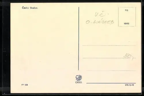 AK Ceská Skalice, Panorama mit Kirche