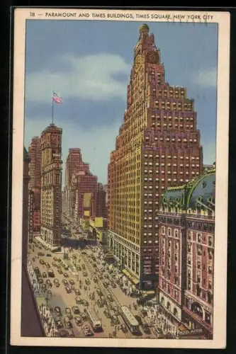 AK New York, NY, Paramount and Times Bildings, Times Square