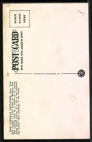 AK New York, NY, The Lincoln Building