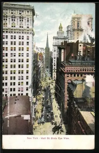 AK New York, NY, Wall St. Birds Eye View