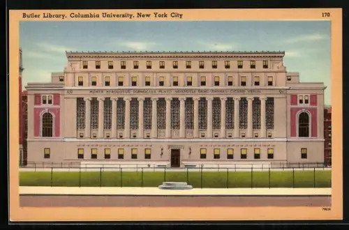 AK New York, NY, Butler Library, Columbia University