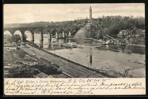 AK New York, NY, High Bridge and Croton Waterworks